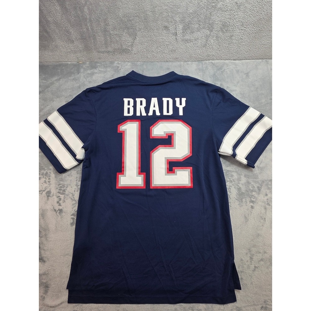 NFL Team Apparel New England Patriots Tom Brady 12 Jersey Shirt Mens XL Navy
